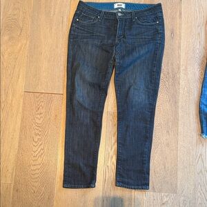 PAIGE Women's Deep Indigo Straight Leg Jeans